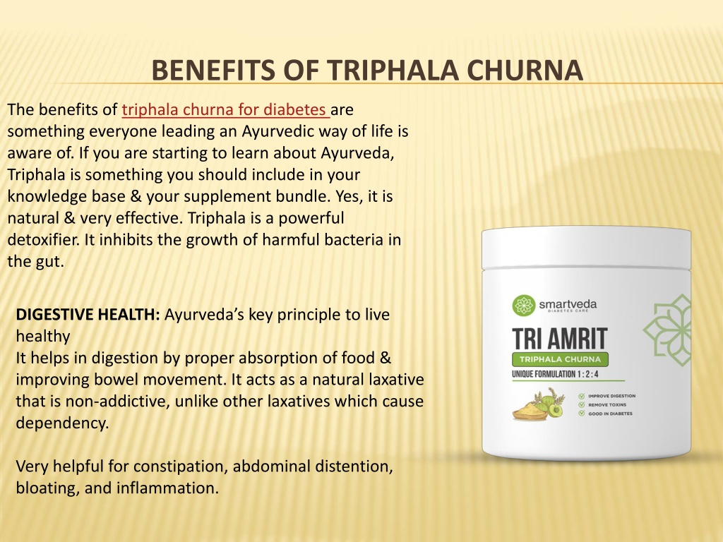 PPT Triphala Churna for Diabetes Smartveda PowerPoint Presentation