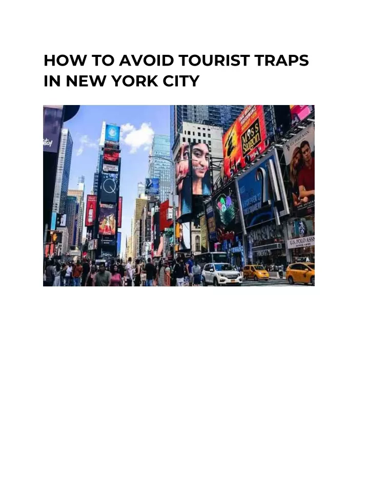 PPT - HOW TO AVOID TOURIST TRAPS IN NEW YORK CITY PowerPoint ...