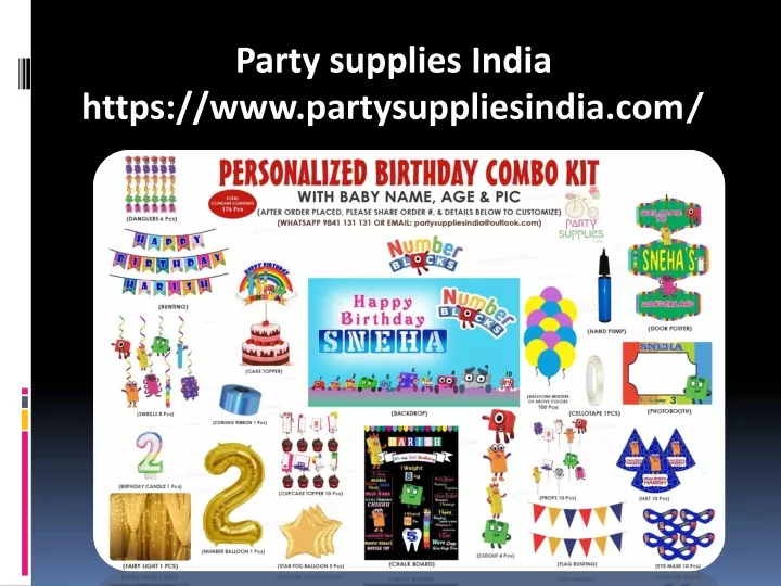 PPT Personalized Party Supplies PowerPoint Presentation, free