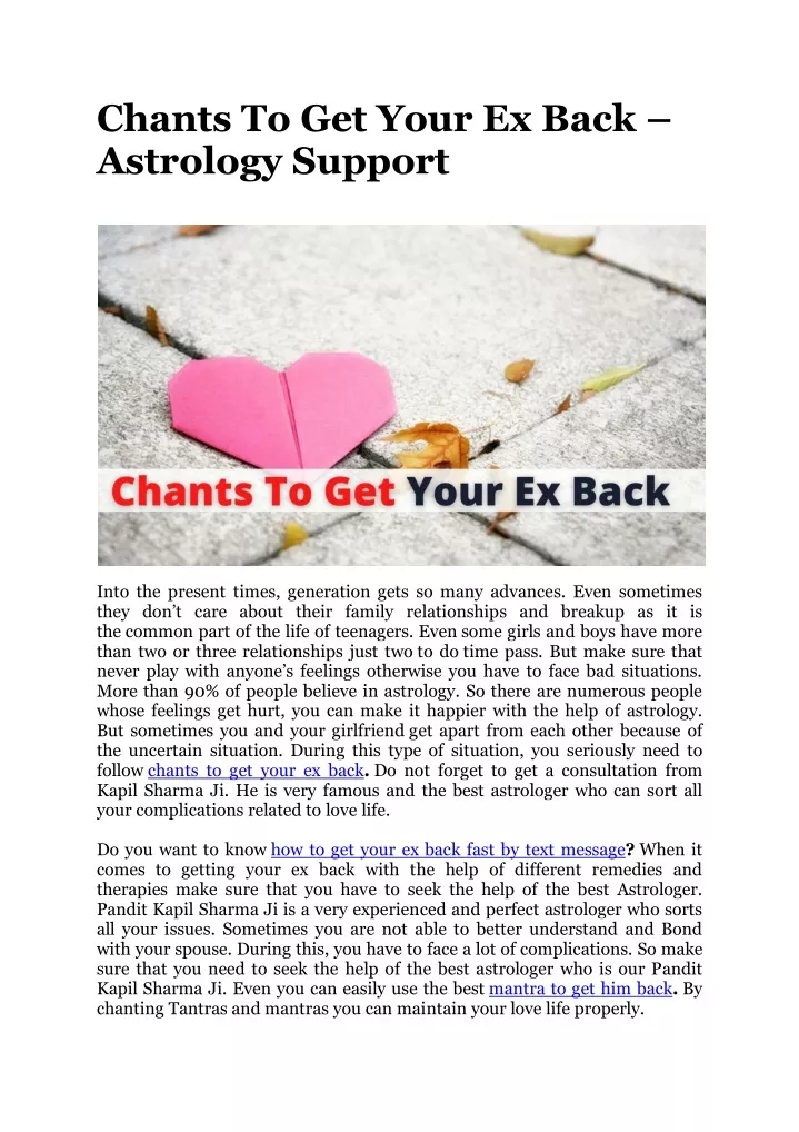 PPT Chants To Get Your Ex Back Astrology Support PowerPoint