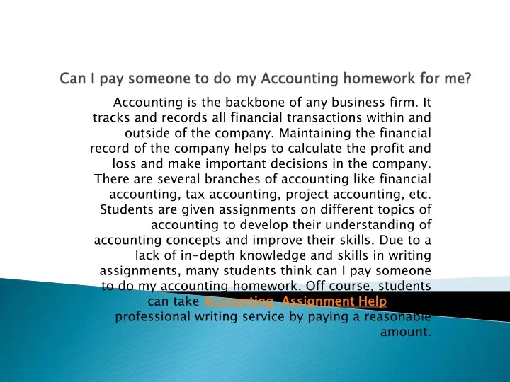 pay someone to do my accounting homework