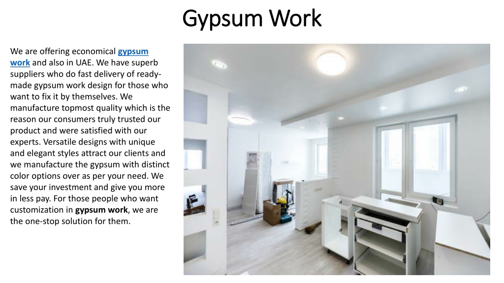 PPT - Gypsum Work PowerPoint Presentation, free download - ID:11489607