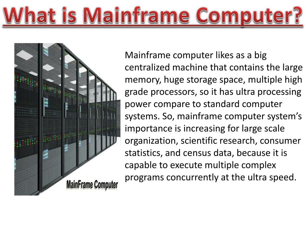 assignment of mainframe computer