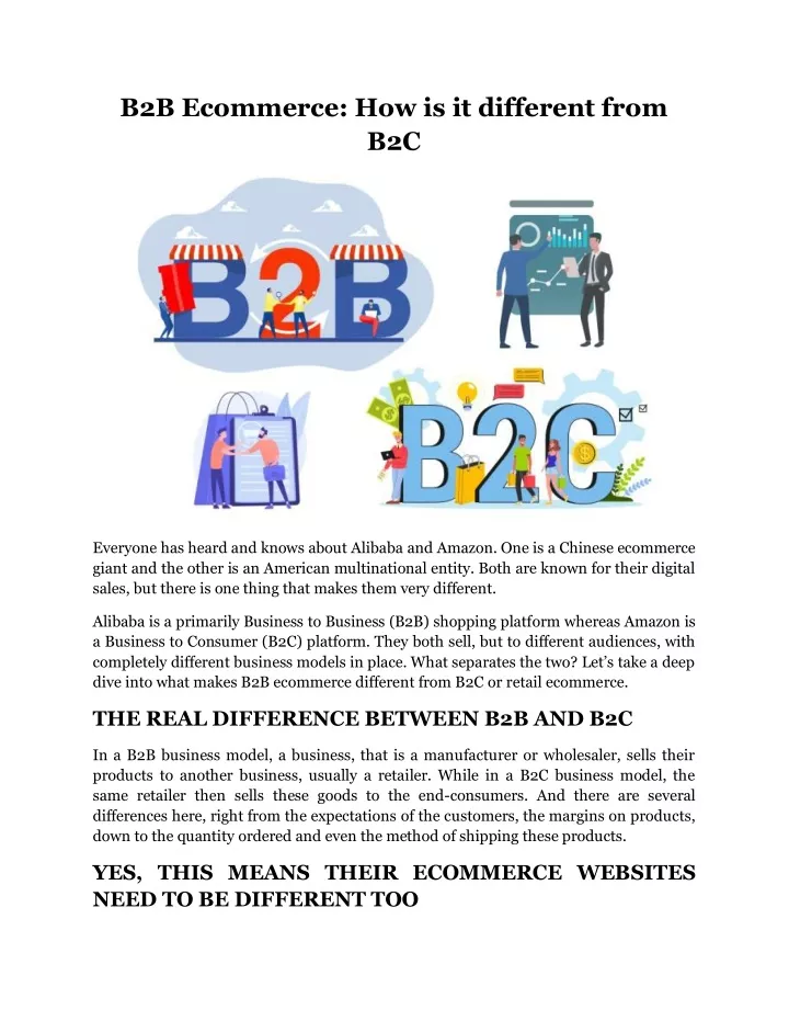 PPT - B2B Ecommerce How Is It Different From B2C PowerPoint ...