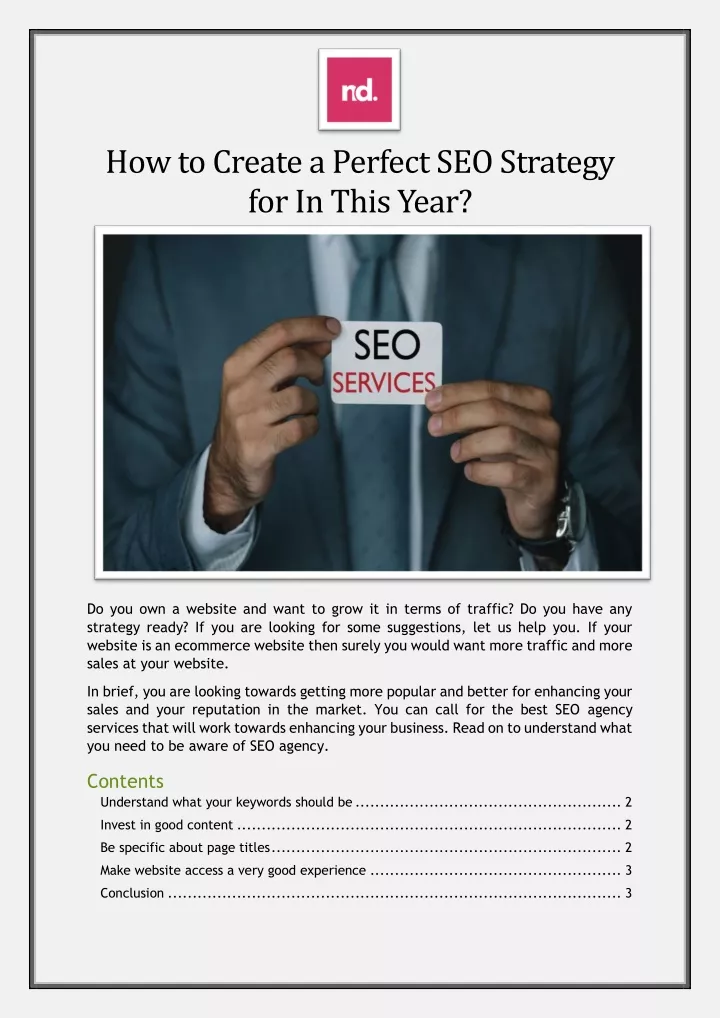 PPT - How to Create a Perfect SEO Strategy for In This Year PowerPoint ...