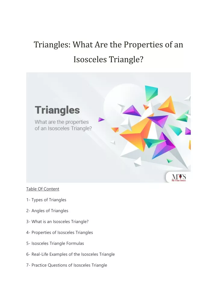 ppt-triangles-what-are-the-properties-of-an-isosceles-triangle