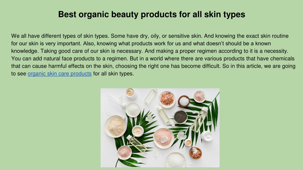 organic beauty products research paper