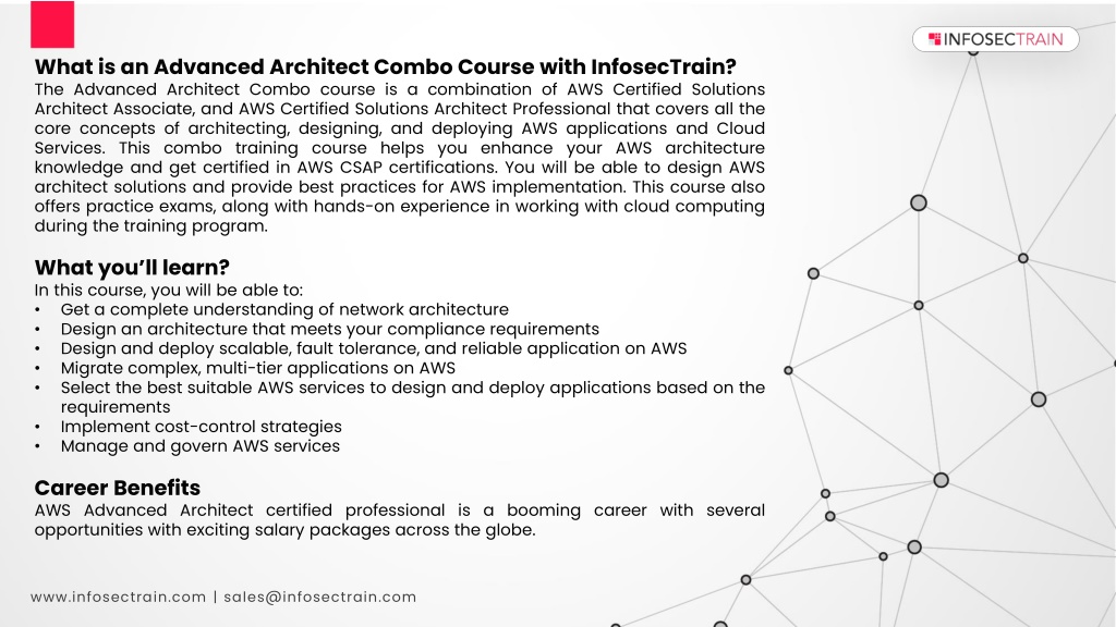 Ppt Advanced Architect Combo Course Launch By Infosectrain Powerpoint