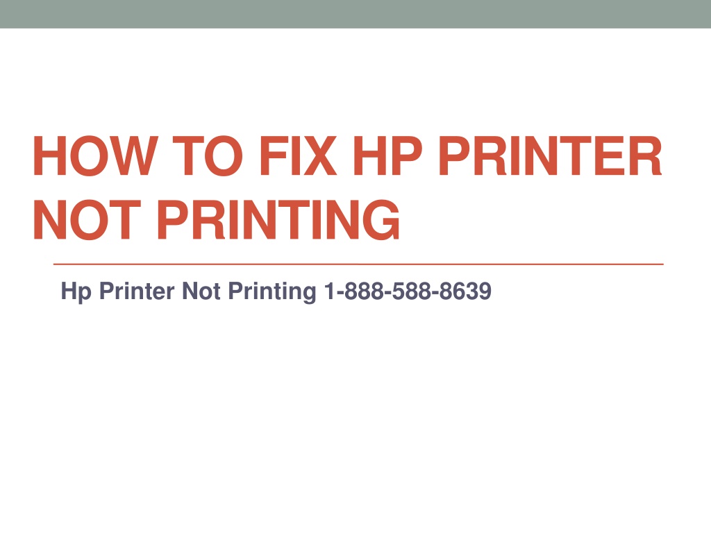 PPT How To Fix Hp Printer Not Printing PowerPoint Presentation, free