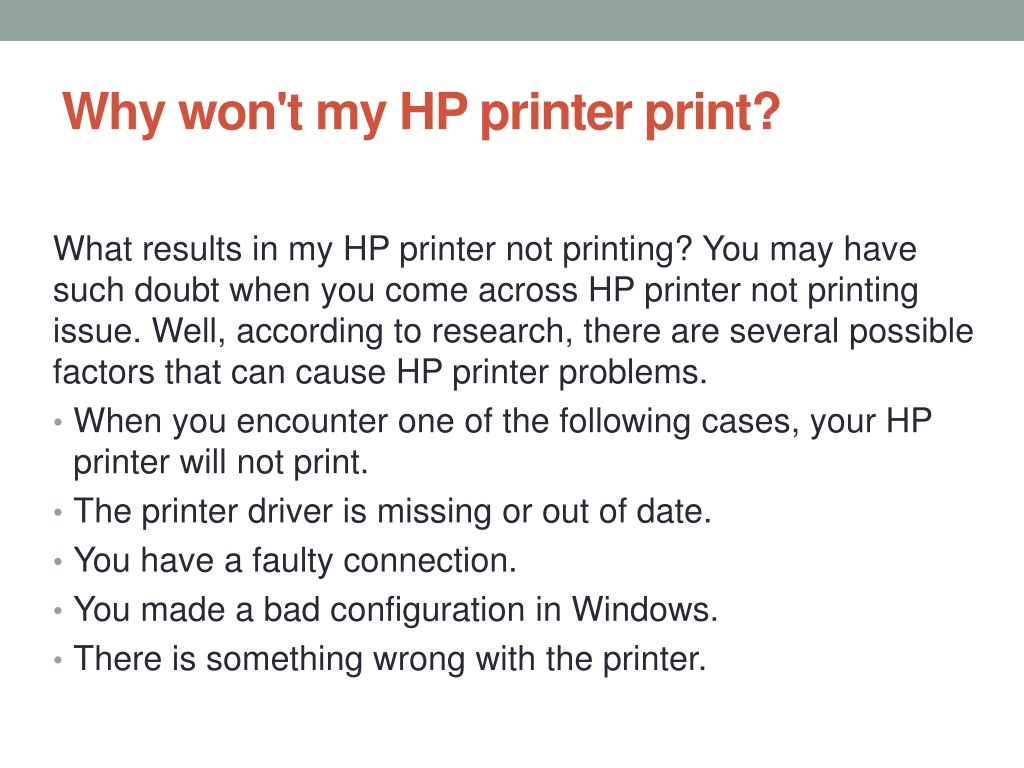 Ppt How To Fix Hp Printer Not Printing Powerpoint Presentation Free Download Id11492284 5050