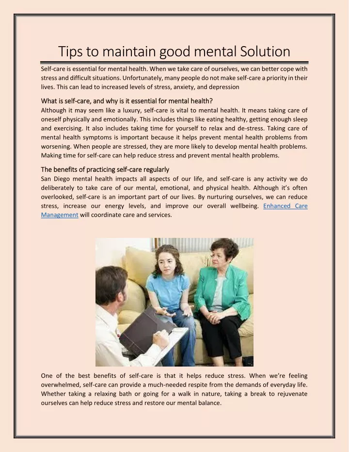 PPT - Tips to maintain good mental Solution PowerPoint Presentation ...