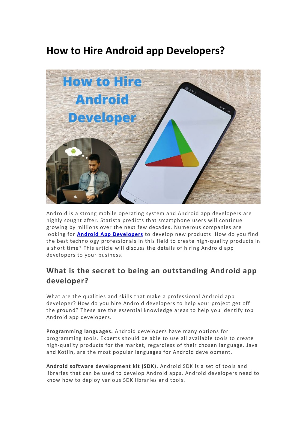 PPT - How To Hire Android App Developers PowerPoint Presentation, Free ...