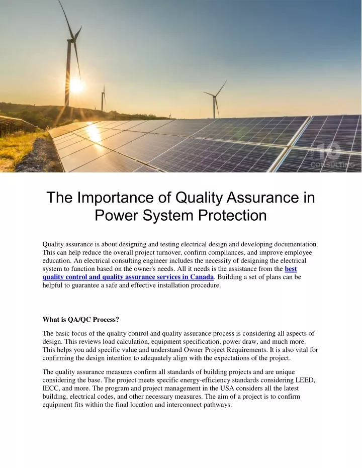 ppt-the-importance-of-quality-assurance-in-power-system-protection