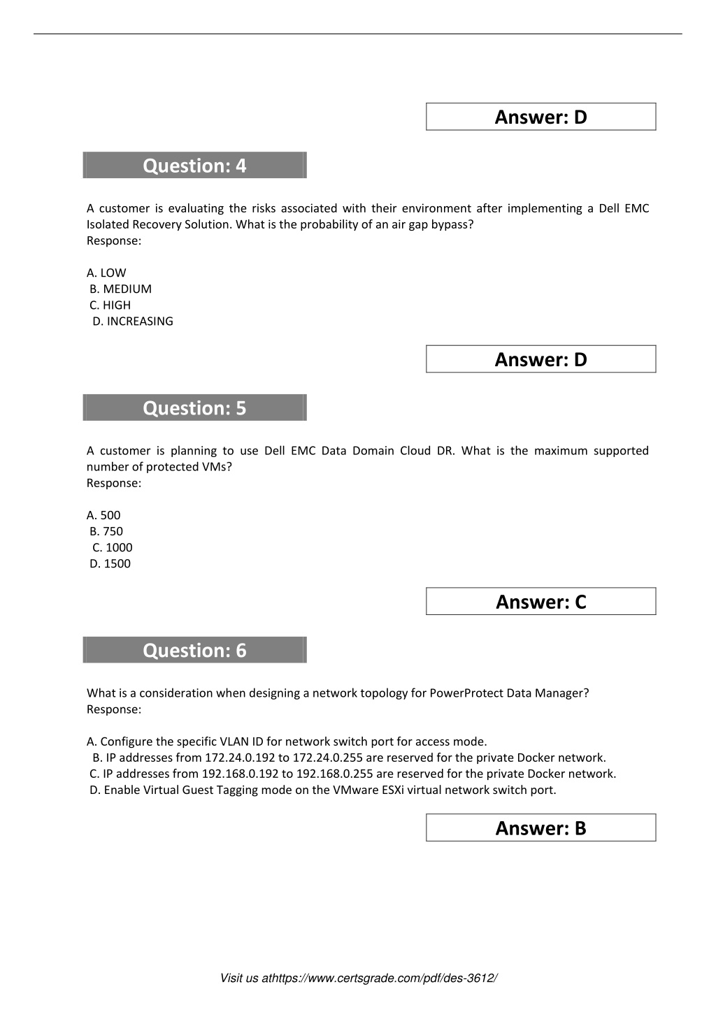 DES-3612 Latest Exam Preparation