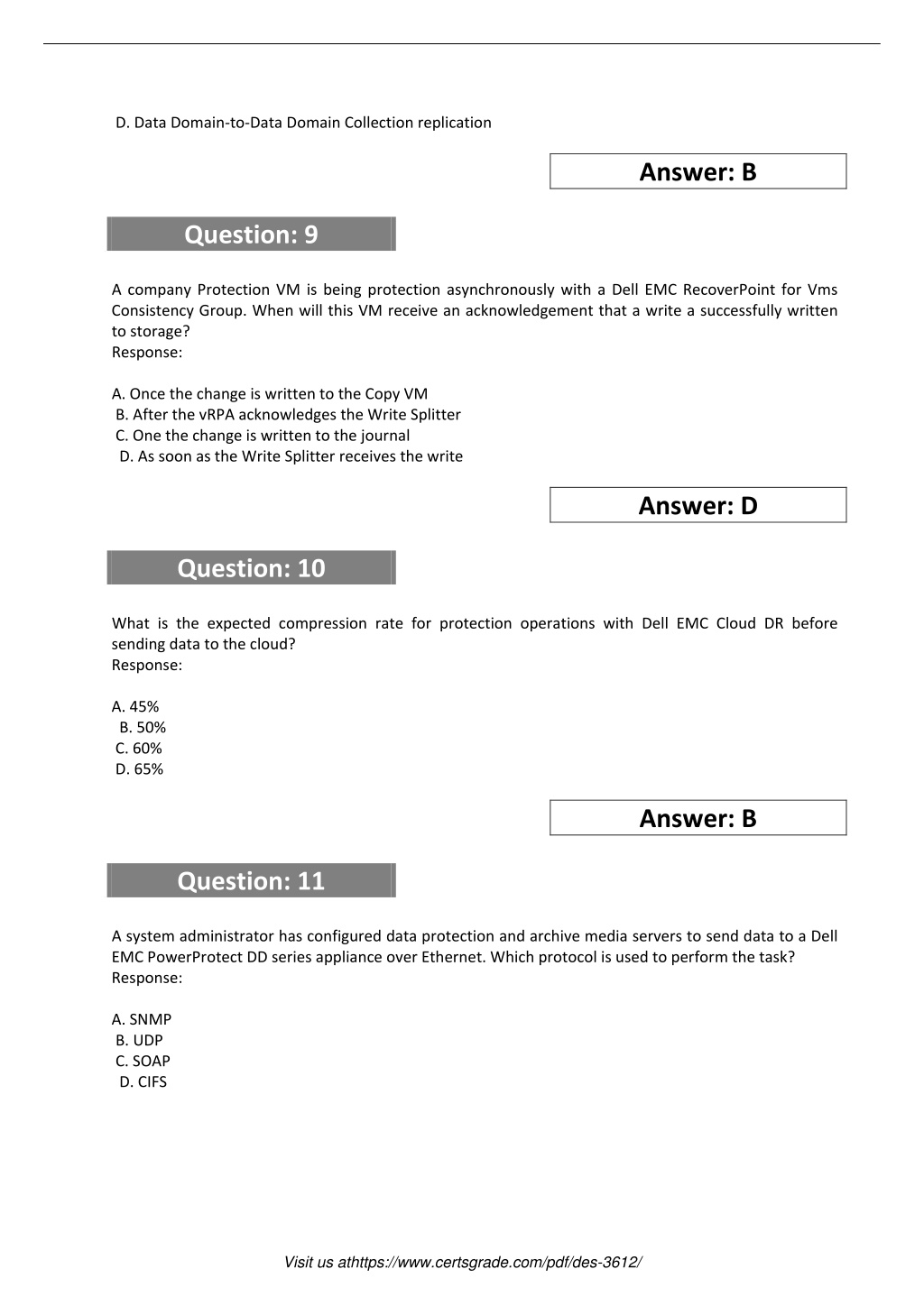 Latest DES-3612 Braindumps Sheet