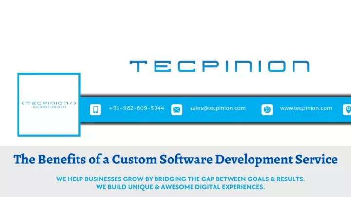 PPT - The Benefits Of A Custom Software Development Service PowerPoint ...