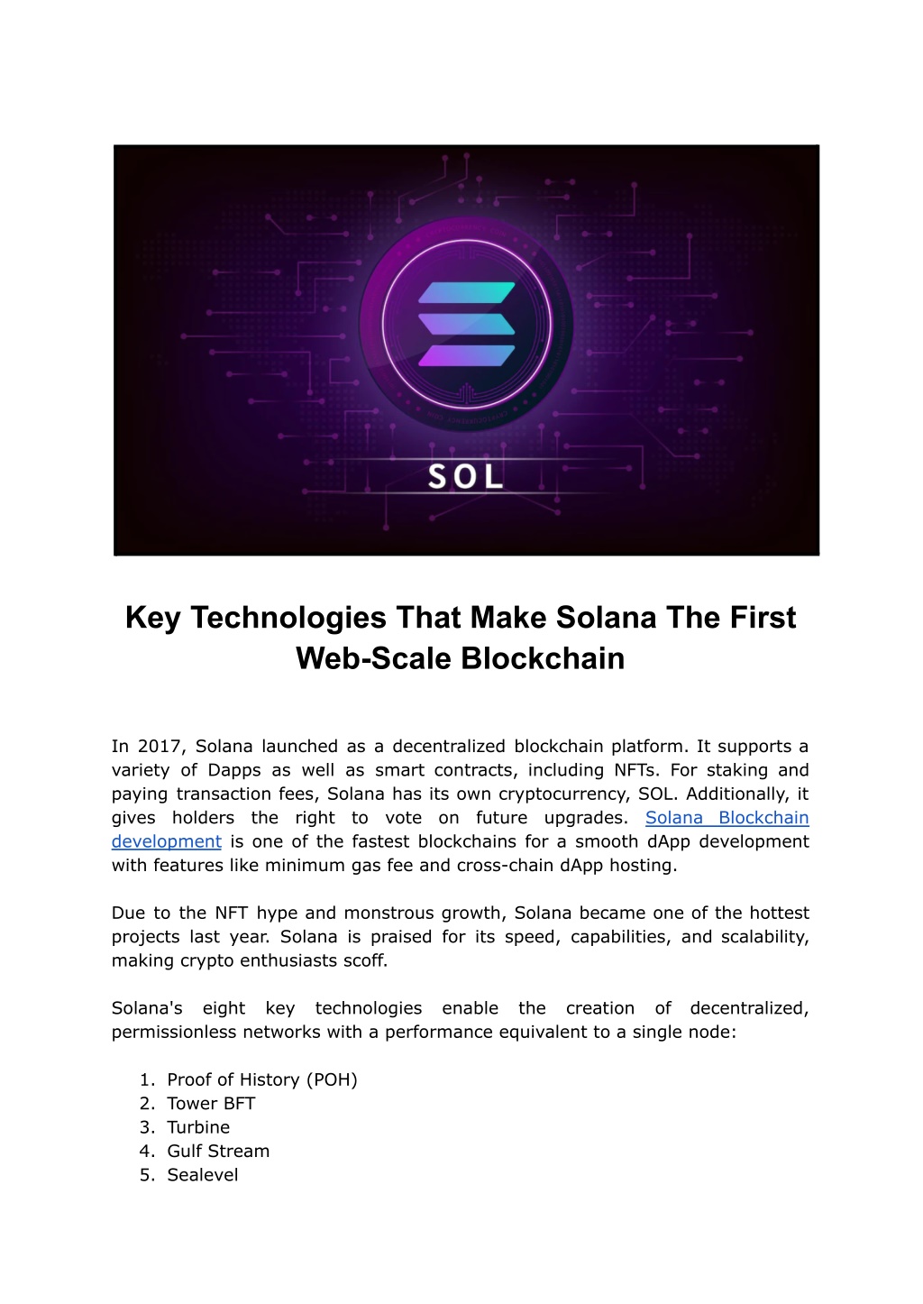 Ppt Key Technologies That Make Solana The First Web Scale Blockchain Powerpoint Presentation 1426