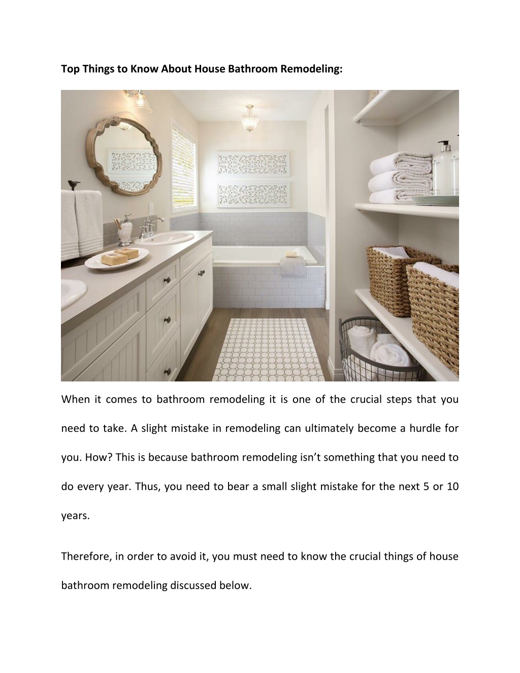 PPT - Everything You Need to Know About House Bathroom Remodeling ...
