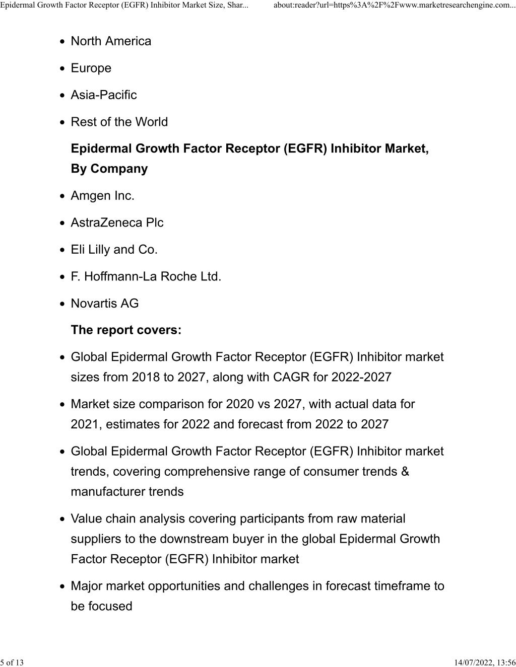 PPT - Epidermal Growth Factor Receptor (EGFR) Inhibitor Market ...