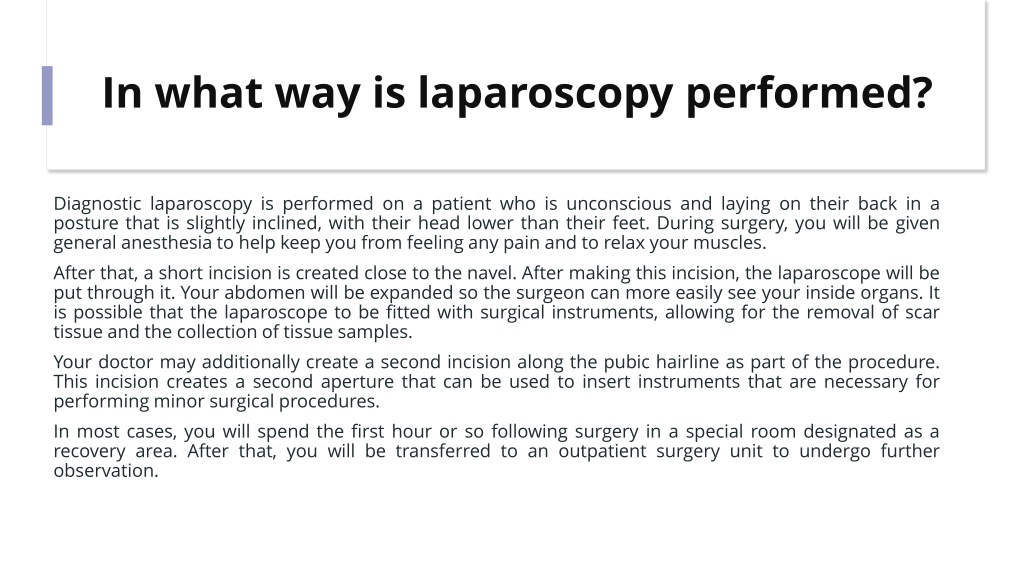 PPT Diagnostic Laparoscopy Purpose And Procedure PowerPoint