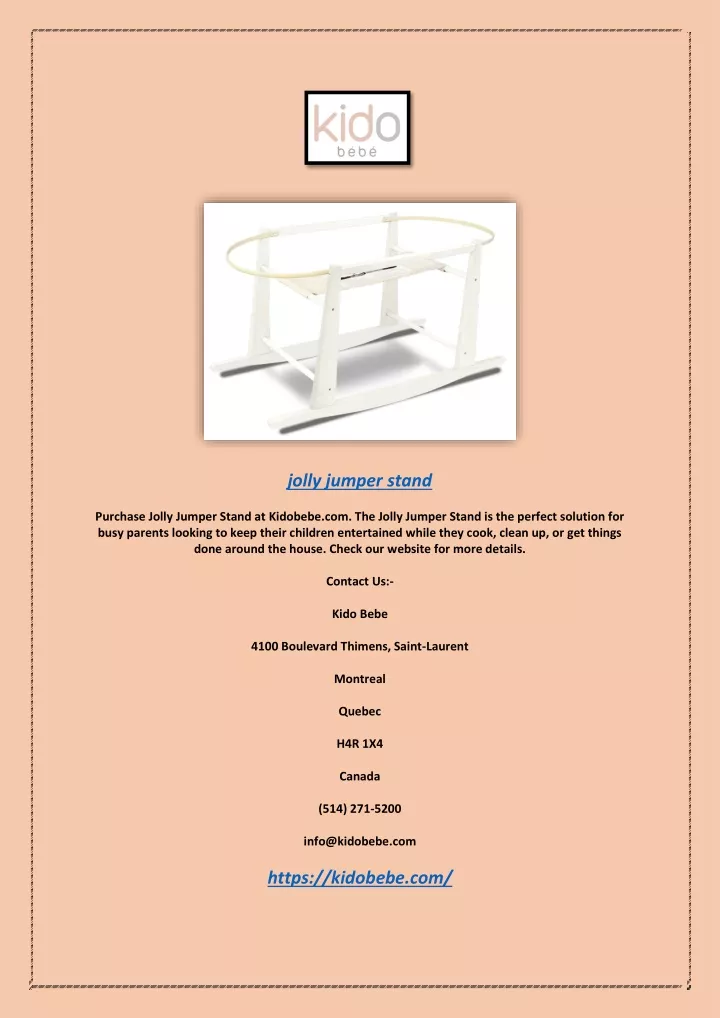 PPT Jolly Jumper Stand PowerPoint Presentation, free