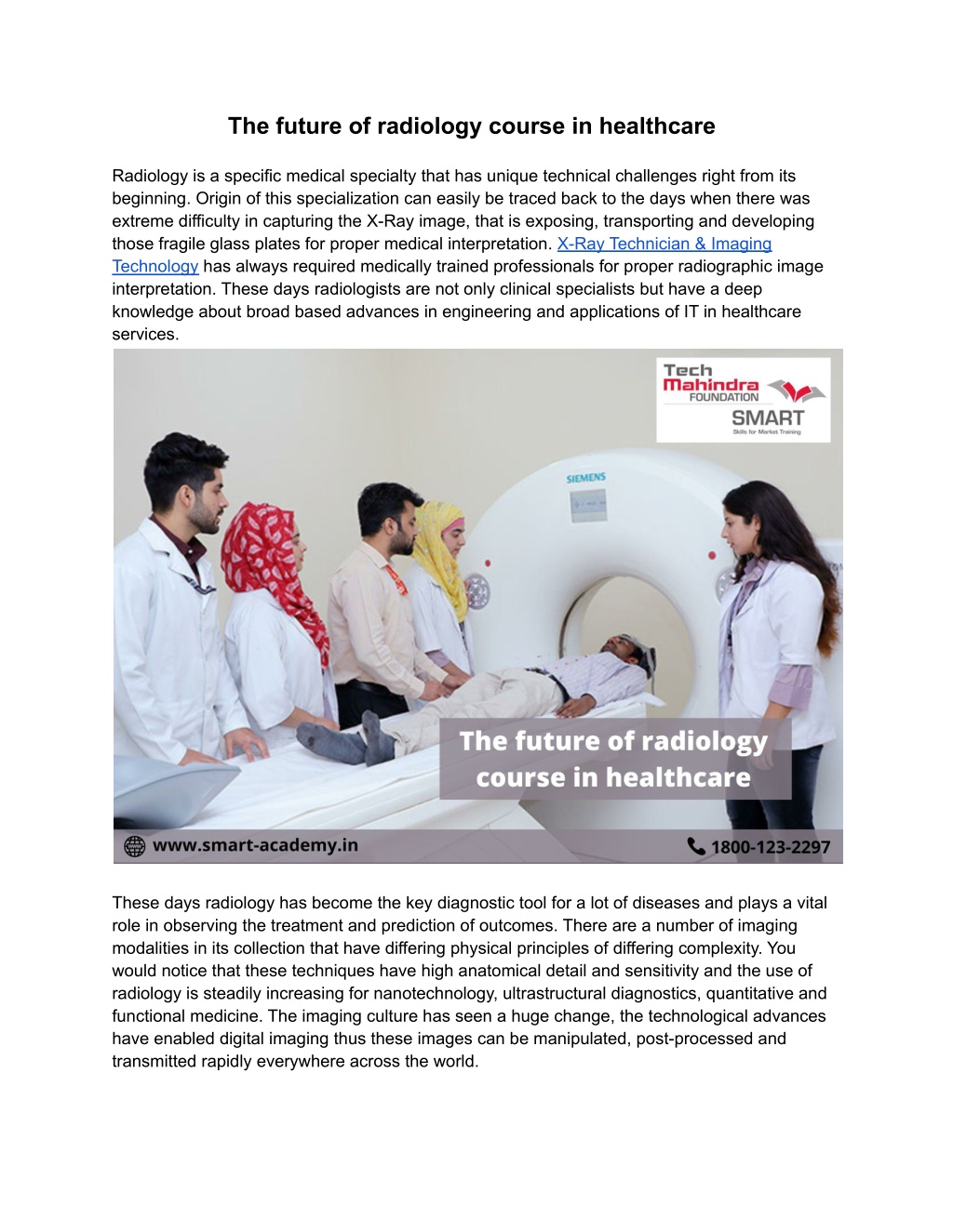 essay on future of radiology