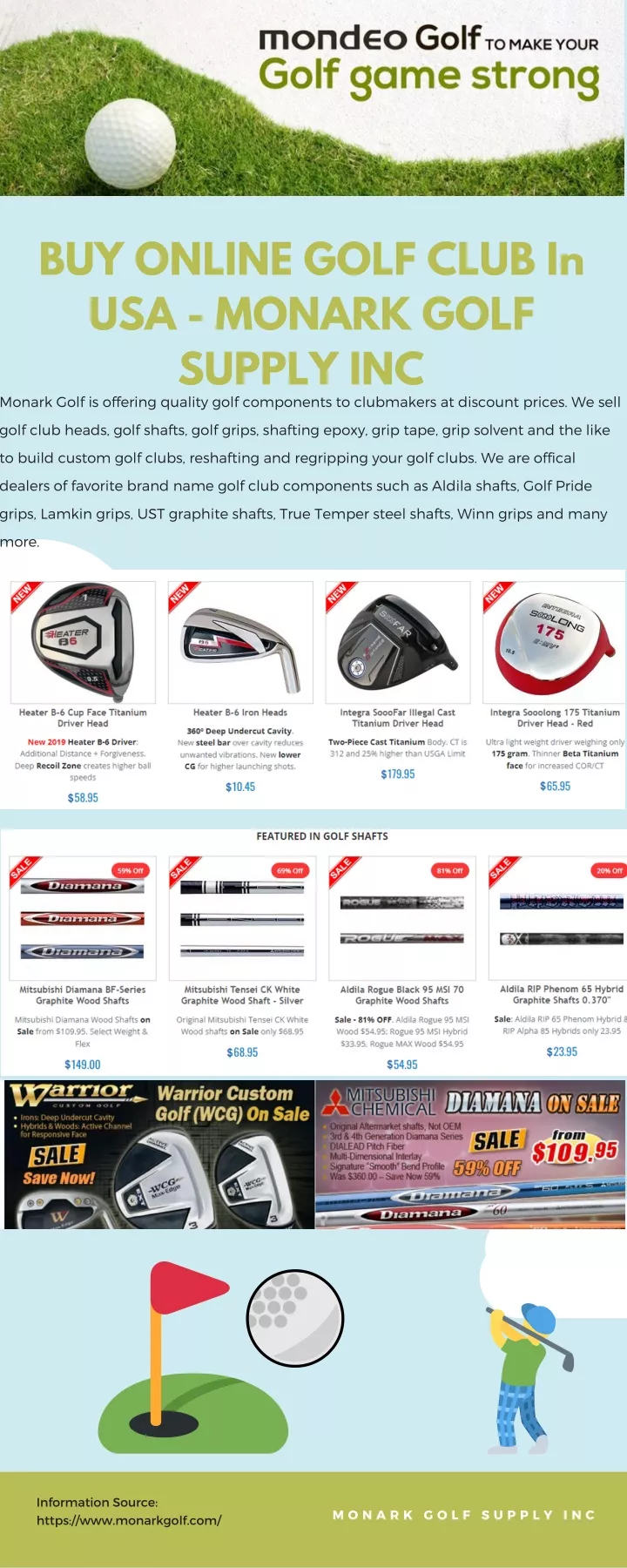 buy online golf club in usa monark golf supply inc n.