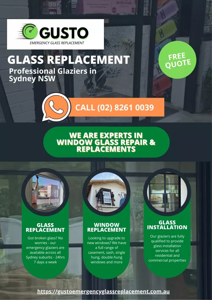 PPT Gusto Emergency Glass Replacement Glass Replacement Sydney NSW