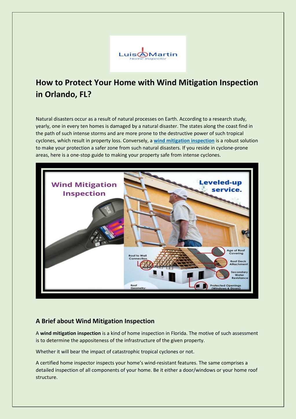 PPT - How To Protect Your Home With Wind Mitigation Inspection In ...