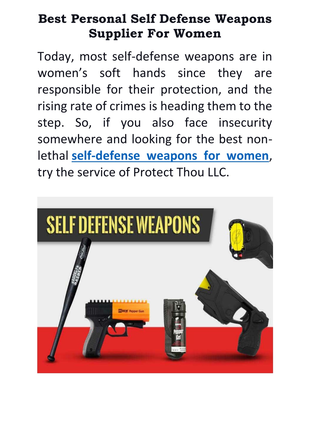 PPT Best Personal Self Defense Weapons Supplier For Women PowerPoint