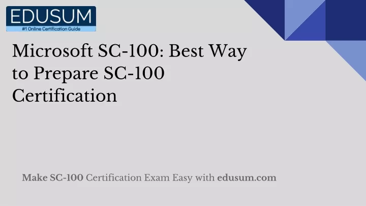 SC-100 Latest Test Materials