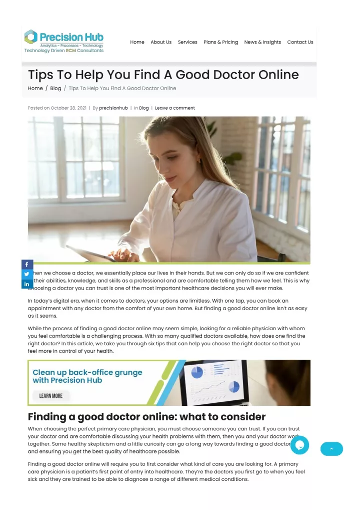PPT Tips to finding a good doctor online PowerPoint Presentation Ppt tips to finding a good doctor online powerpoint presentation