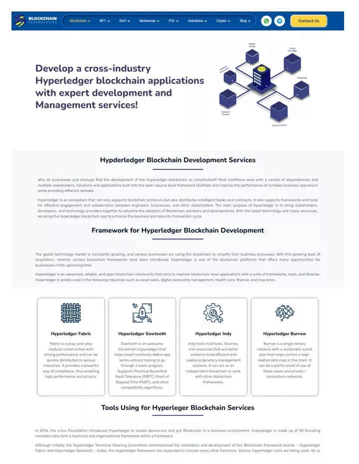 hyperledger what does the blockchain application do