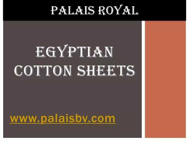 PPT Find The Best Egyptian Cotton Sheets in Canada PowerPoint