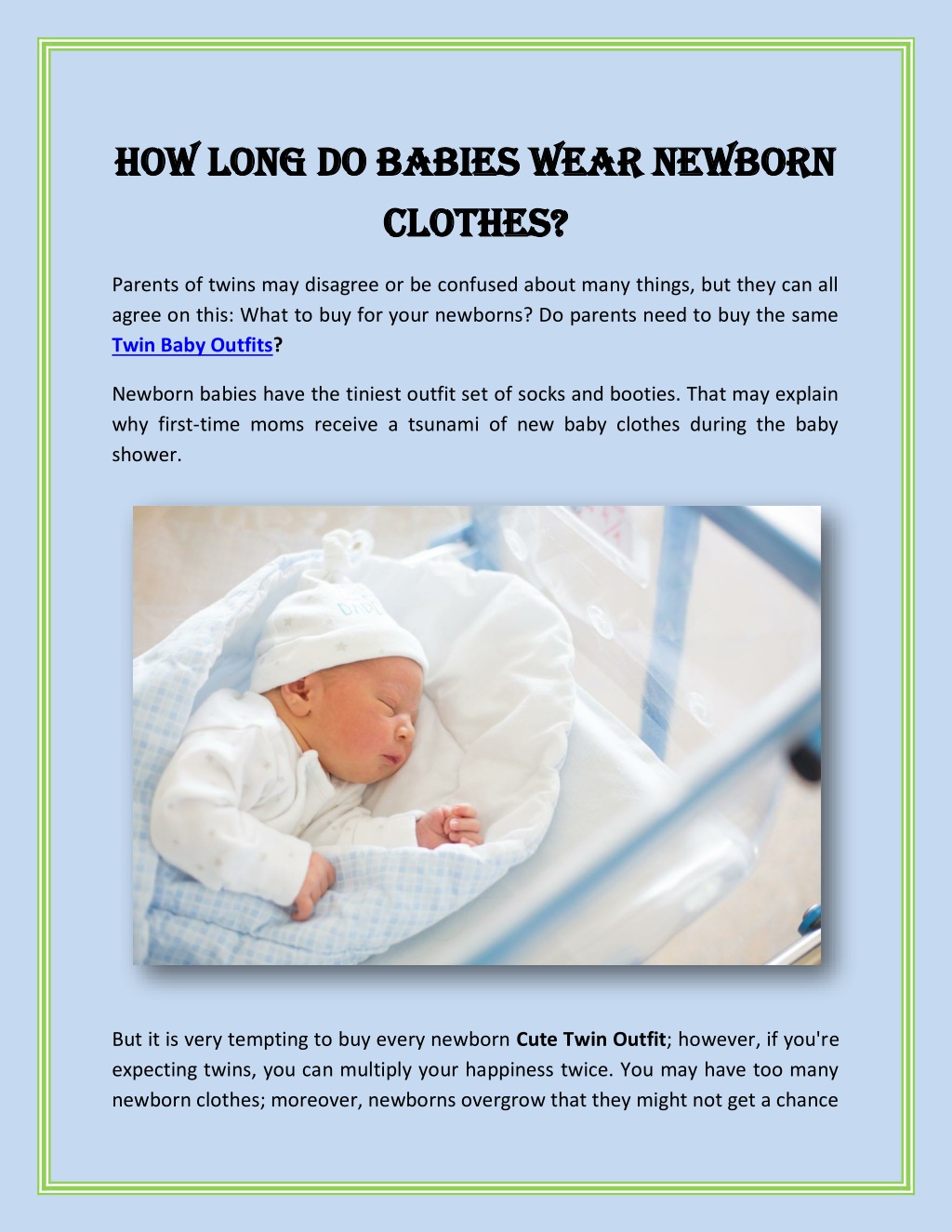 PPT How Long Do Babies Wear Newborn Clothes? PowerPoint Presentation ID11504886