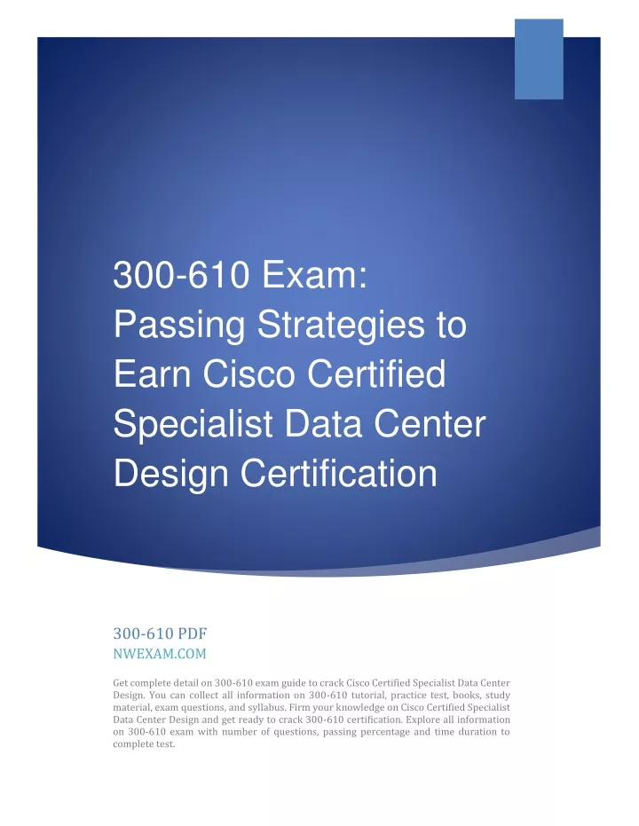 300-610 Exam