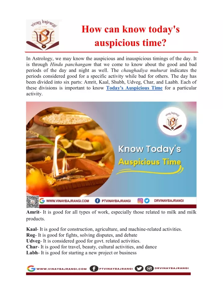 PPT - How can know today's auspicious time? PowerPoint Presentation