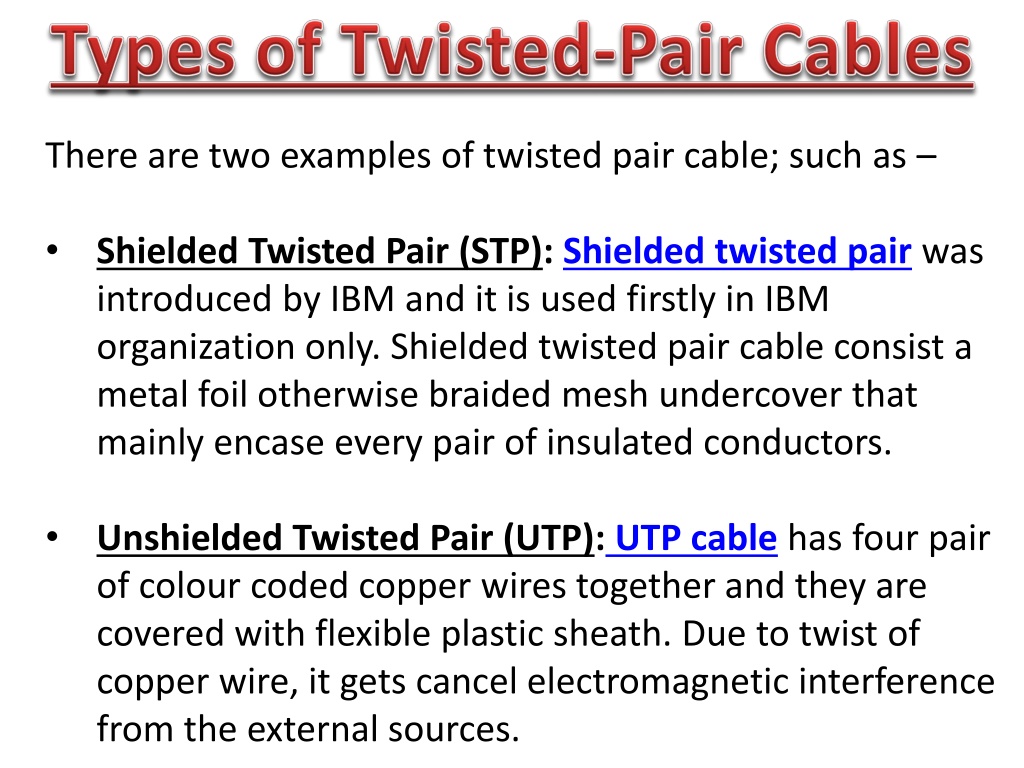 Ppt Twisted Pair Cable Diagram Types Examples And Application The Best Porn Website