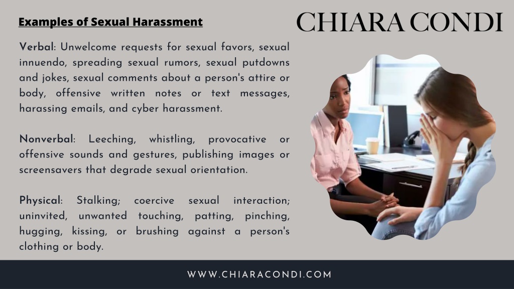 PPT - Sexual Harassment Awareness Training | Chiara Condi PowerPoint ...