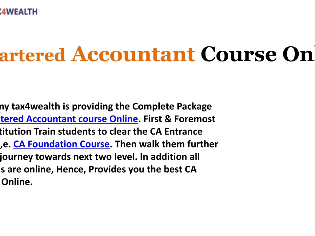 charterd accountant course