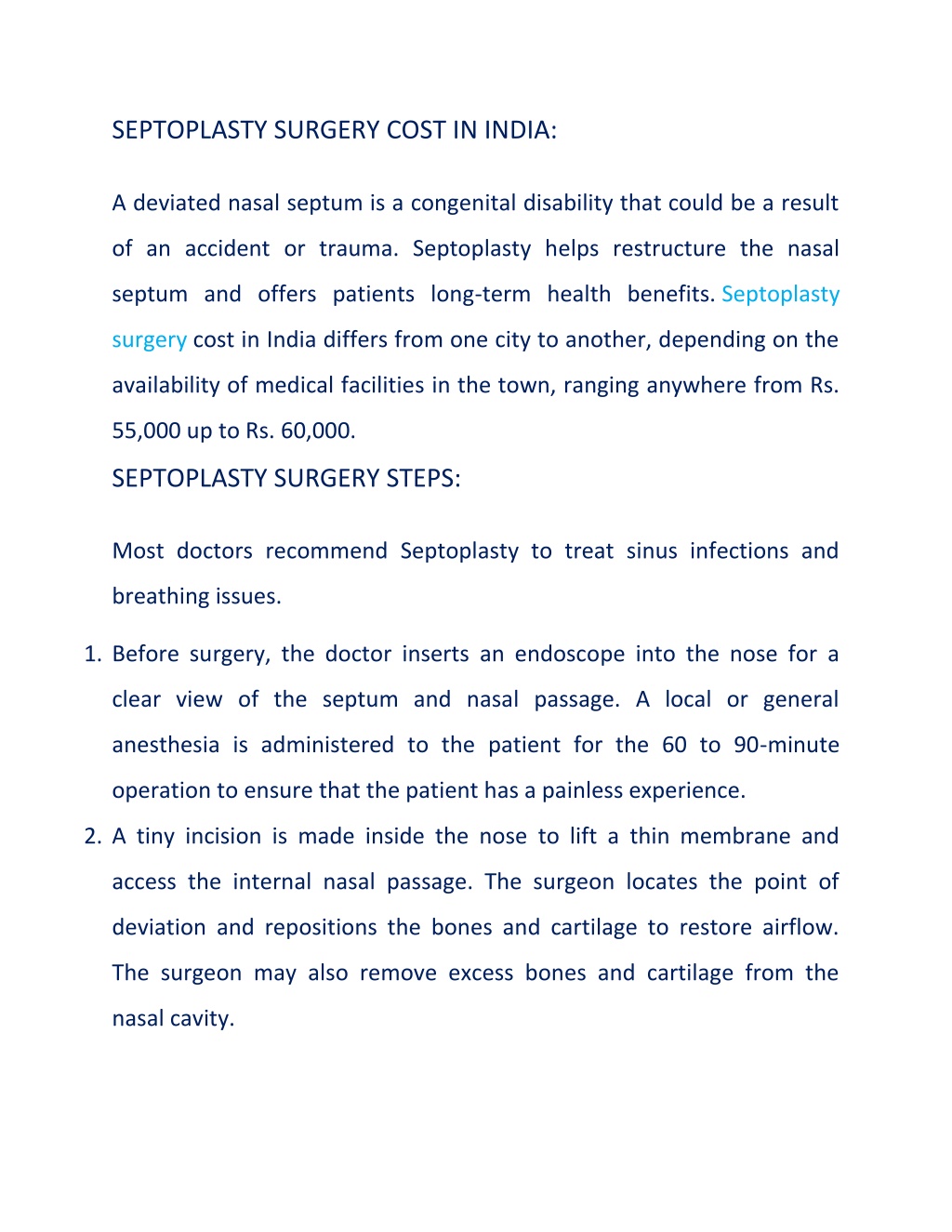 Ppt All You Need To Know About Septoplasty Nose Surgery In India