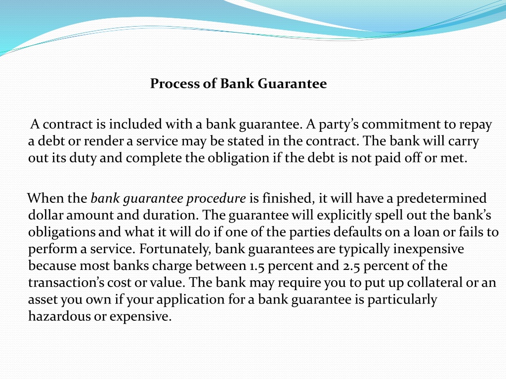 assignment of bank guarantee