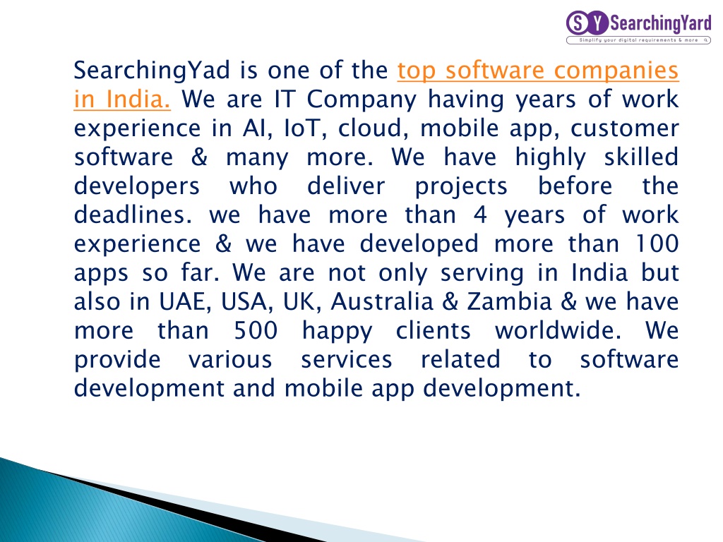 PPT - Top software companies in India |Software company in India
