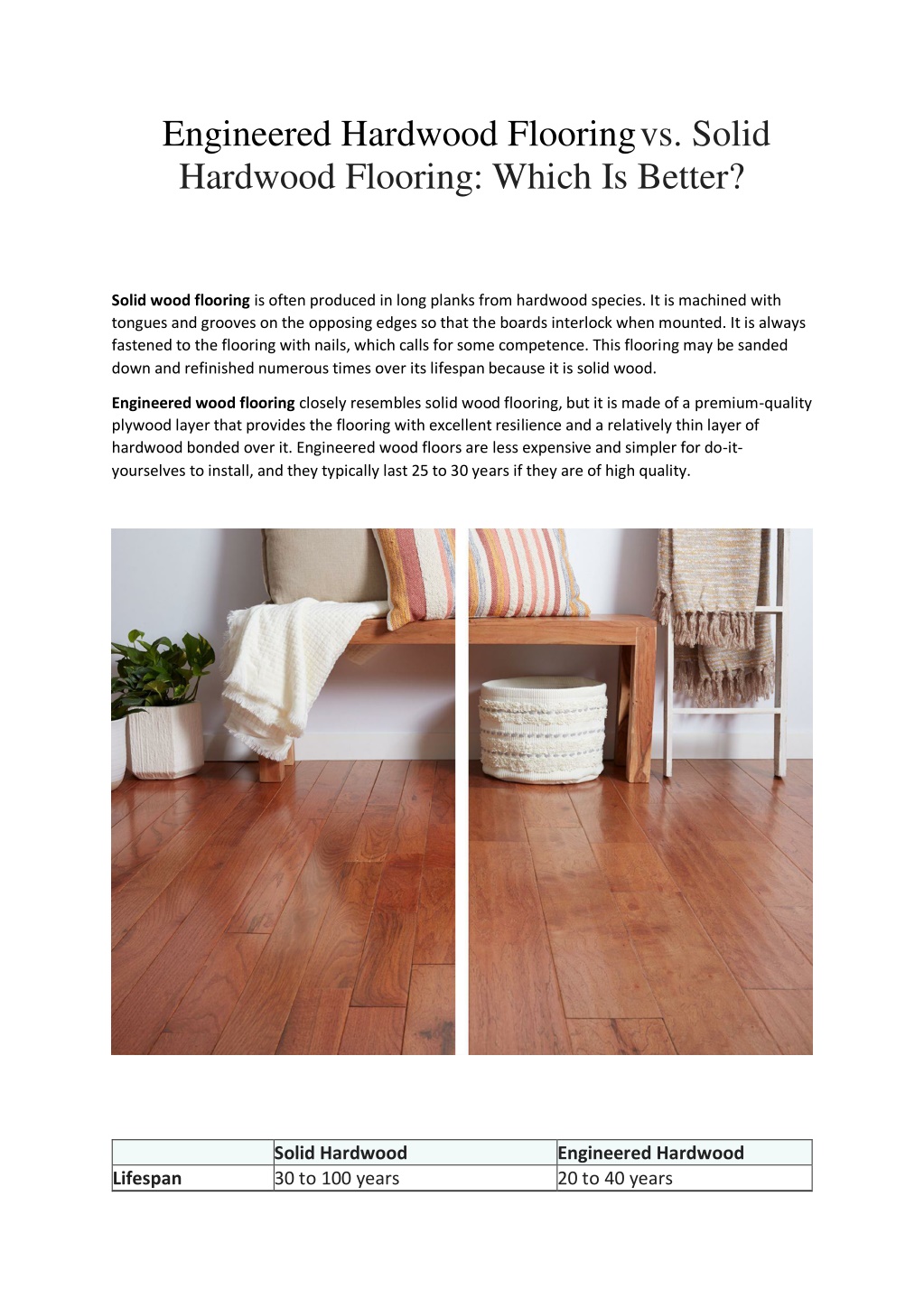 PPT - Engineered Hardwood Flooring Vs. Solid Hardwood Flooring: Which ...