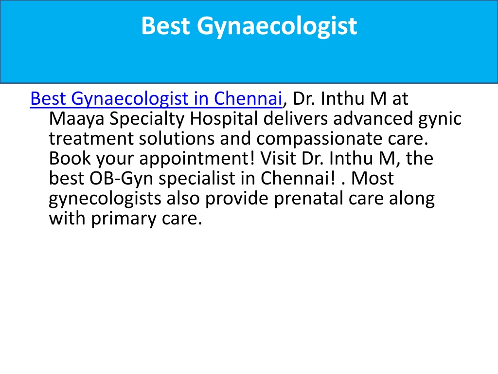 PPT - Best Gynaecologist PowerPoint Presentation, free download - ID ...