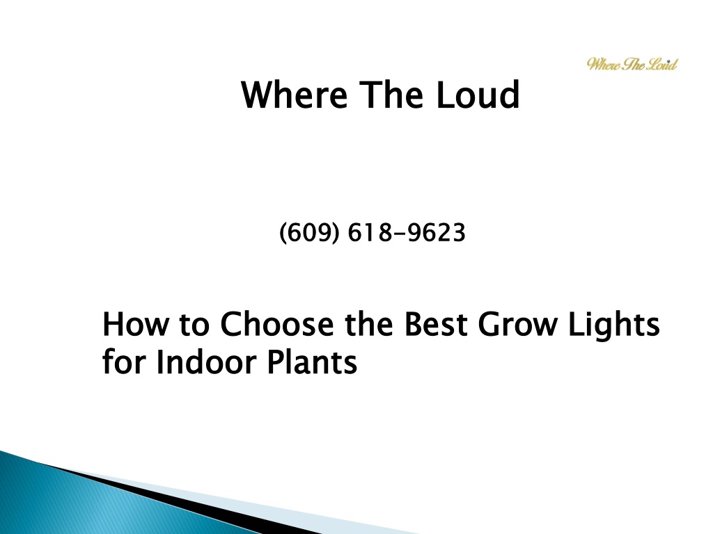 PPT How to Choose the Best Grow Lights for Indoor Plants PowerPoint