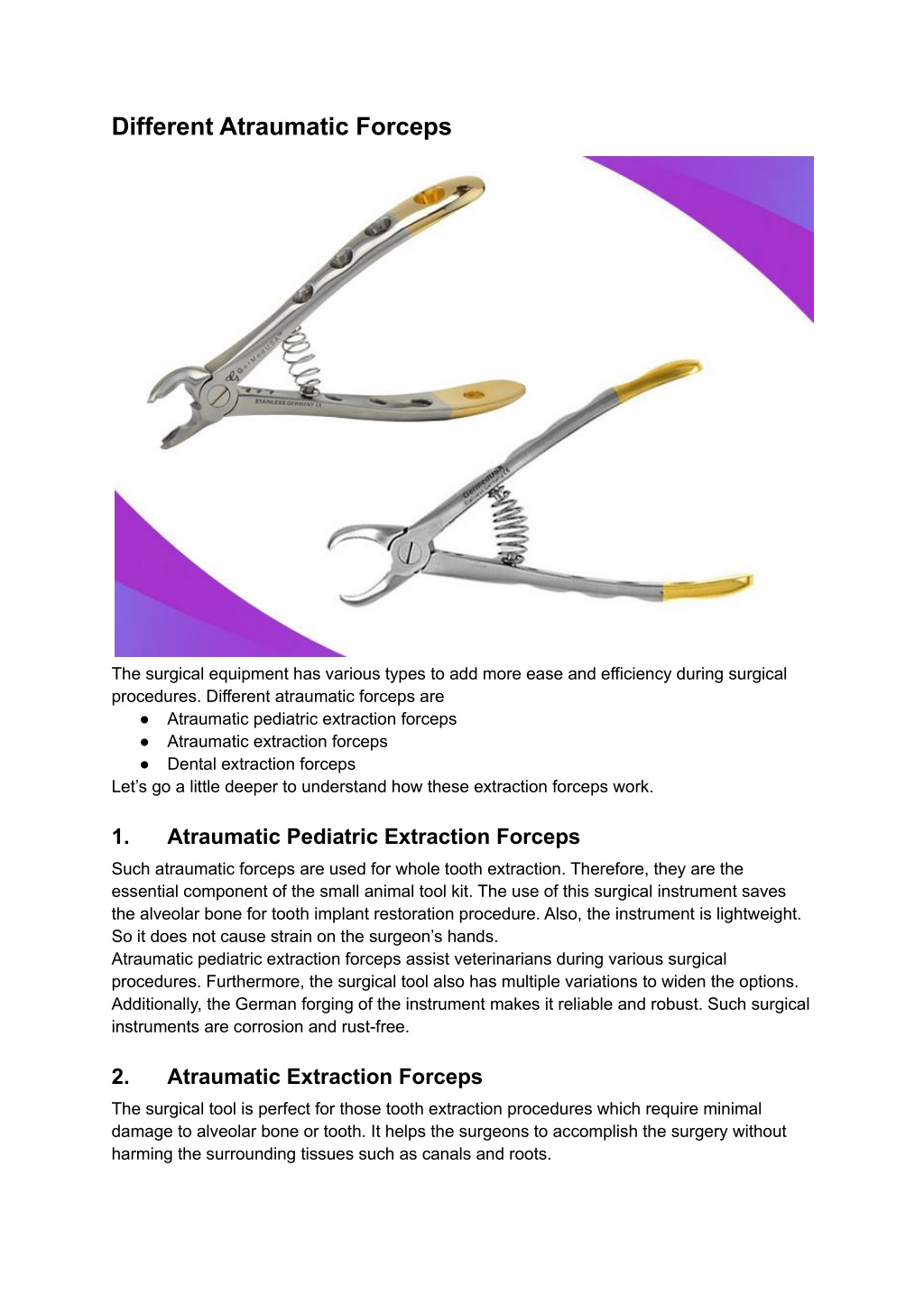 PPT - Atraumatic forceps PowerPoint Presentation, free download - ID ...