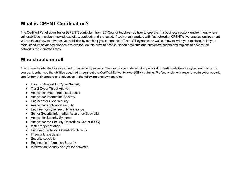 PPT - All About CPENT Certification PowerPoint Presentation, free ...