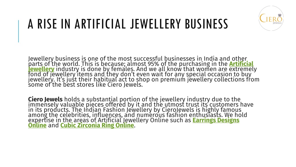 PPT - A Comprehensive Guide To Start An Artificial Jewellery PowerPoint 