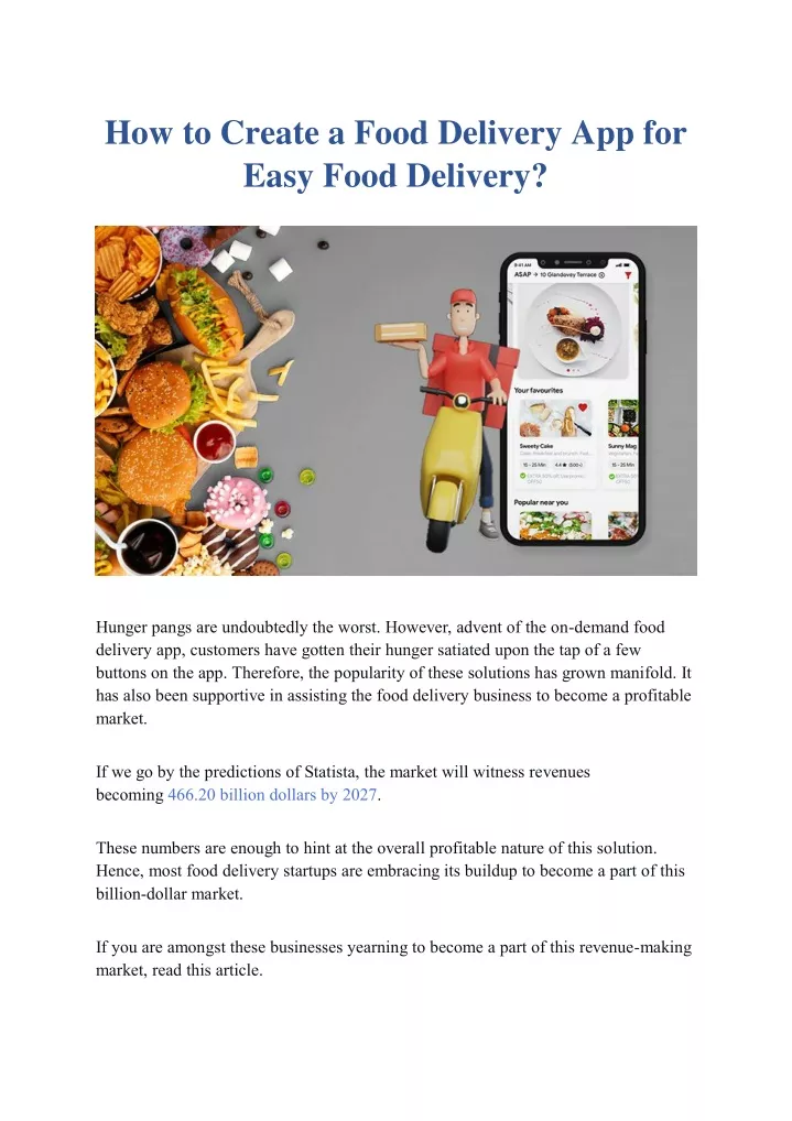 presentation on food delivery app